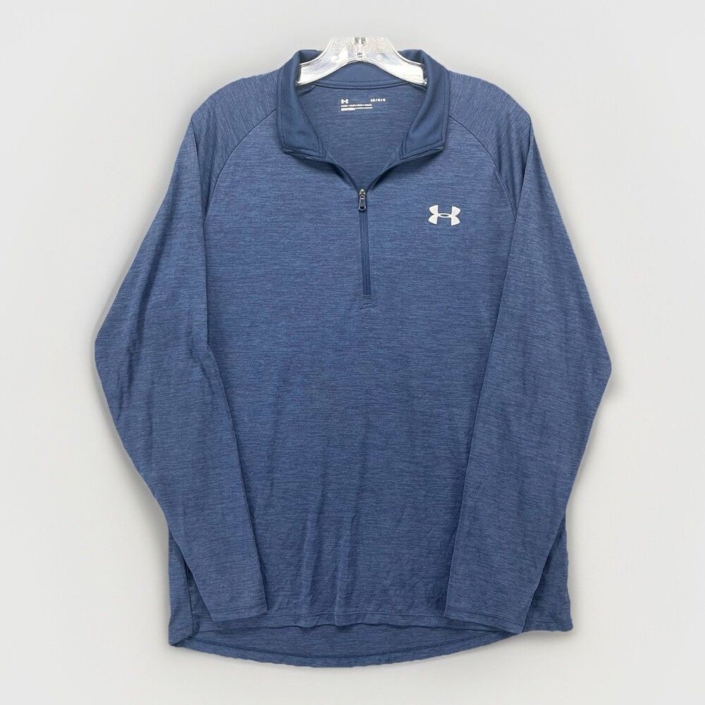 Under Armour Mens Large Quarter Zip Shirt Performance Tech Long Sleeve Pullover